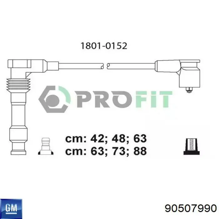 Высоковольтные провода 90507990 General Motors