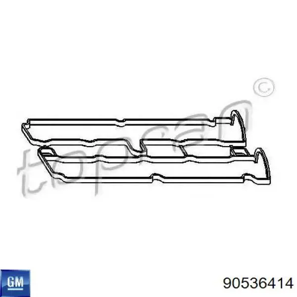 Купить 90536414 General Motors Верхний комплект прокладок двигателя