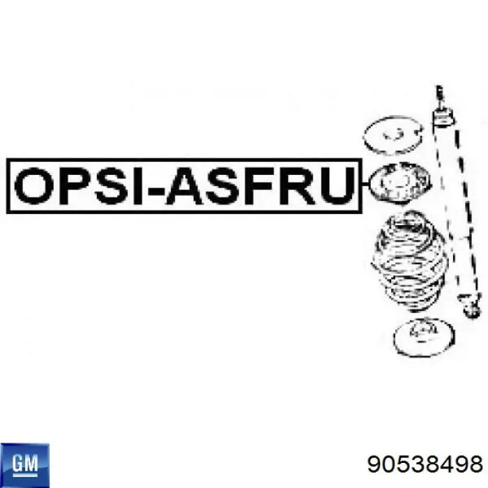 Проставка (резиновое кольцо) пружины задней верхняя на Opel Astra G 