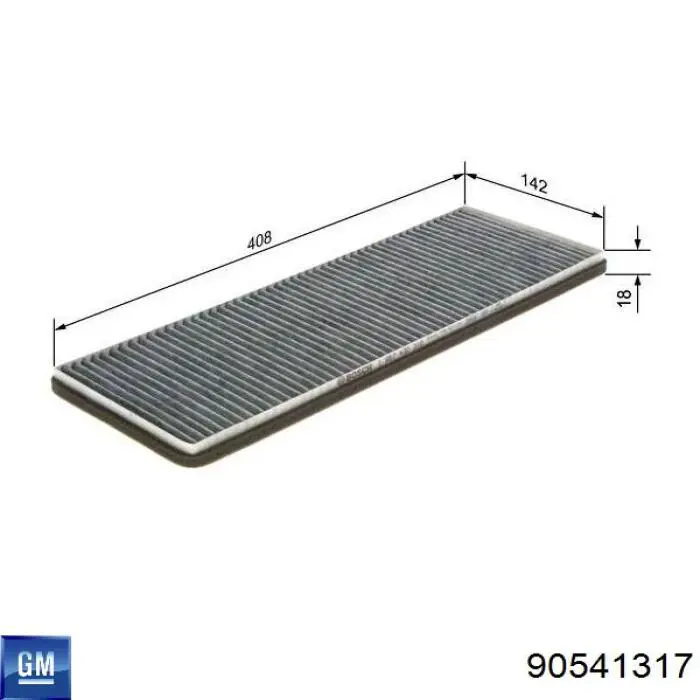 Фильтр салона 90541317 General Motors