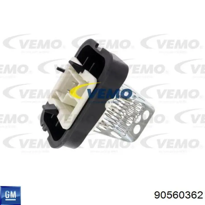 90560362 General Motors резистор (сопротивление вентилятора печки (отопителя салона))