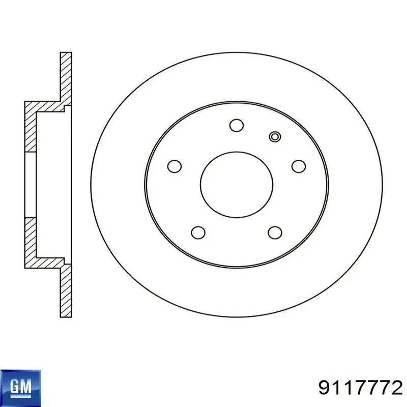 Купить 9117772 General Motors Диск тормозной задний