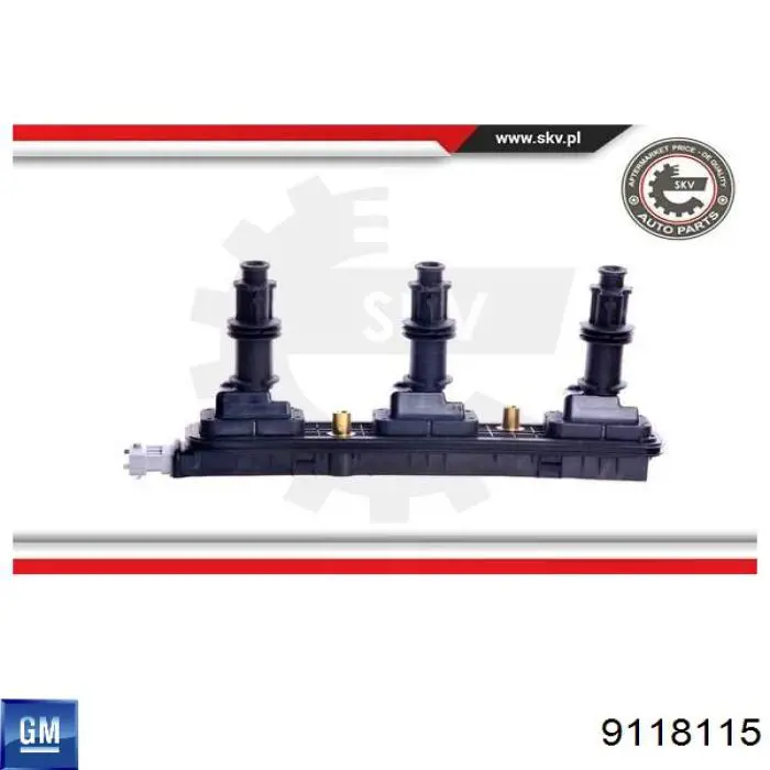 Катушка зажигания 9118115 General Motors