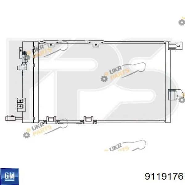 Конденсатор кондиционера General Motors 9119176 цена, от 78.08 USD