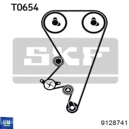 9128741 General Motors Паразитный ведущий ролик