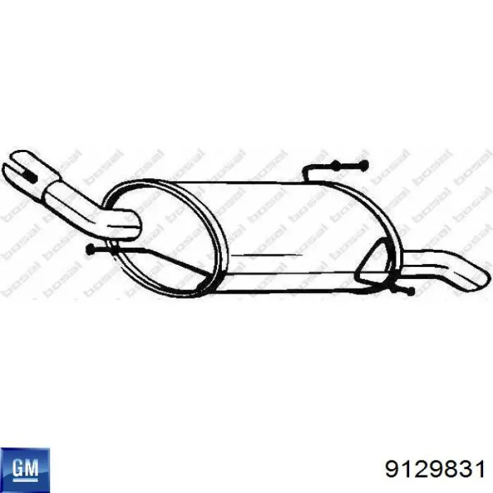 Купить 5852280 Opel Глушитель задний