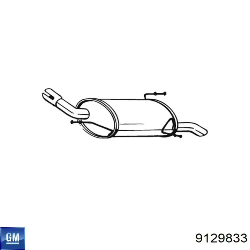 Купить 9129833 General Motors Глушитель задний