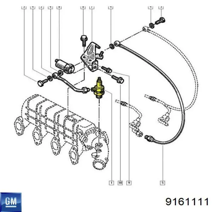 Свечи накала 9161111 General Motors