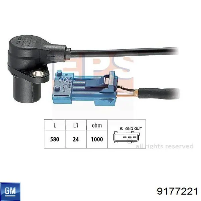 Датчик положения коленчатого вала General Motors 9177221 цена, от 21.75 USD