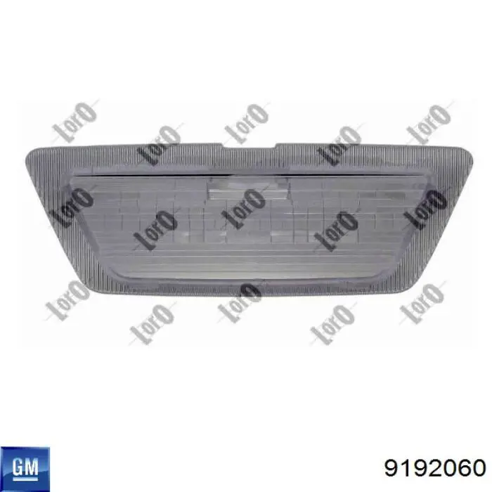 Фонарь подсветки номерного знака 9192060 General Motors
