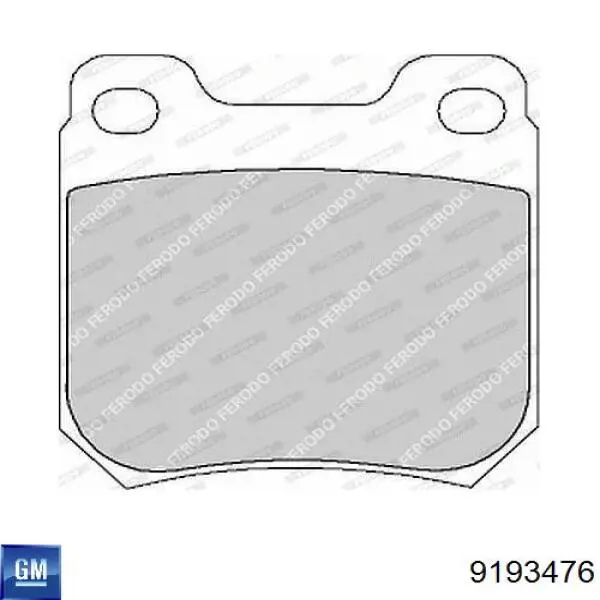 Колодки дисковые  General Motors 9193476 цена, от 16.96 USD