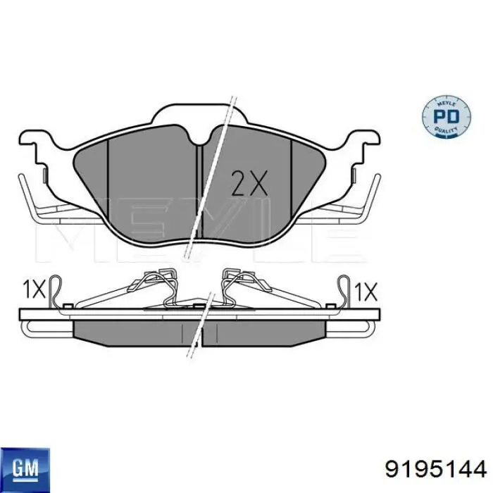Купить 9195144 General Motors Колодки тормозные