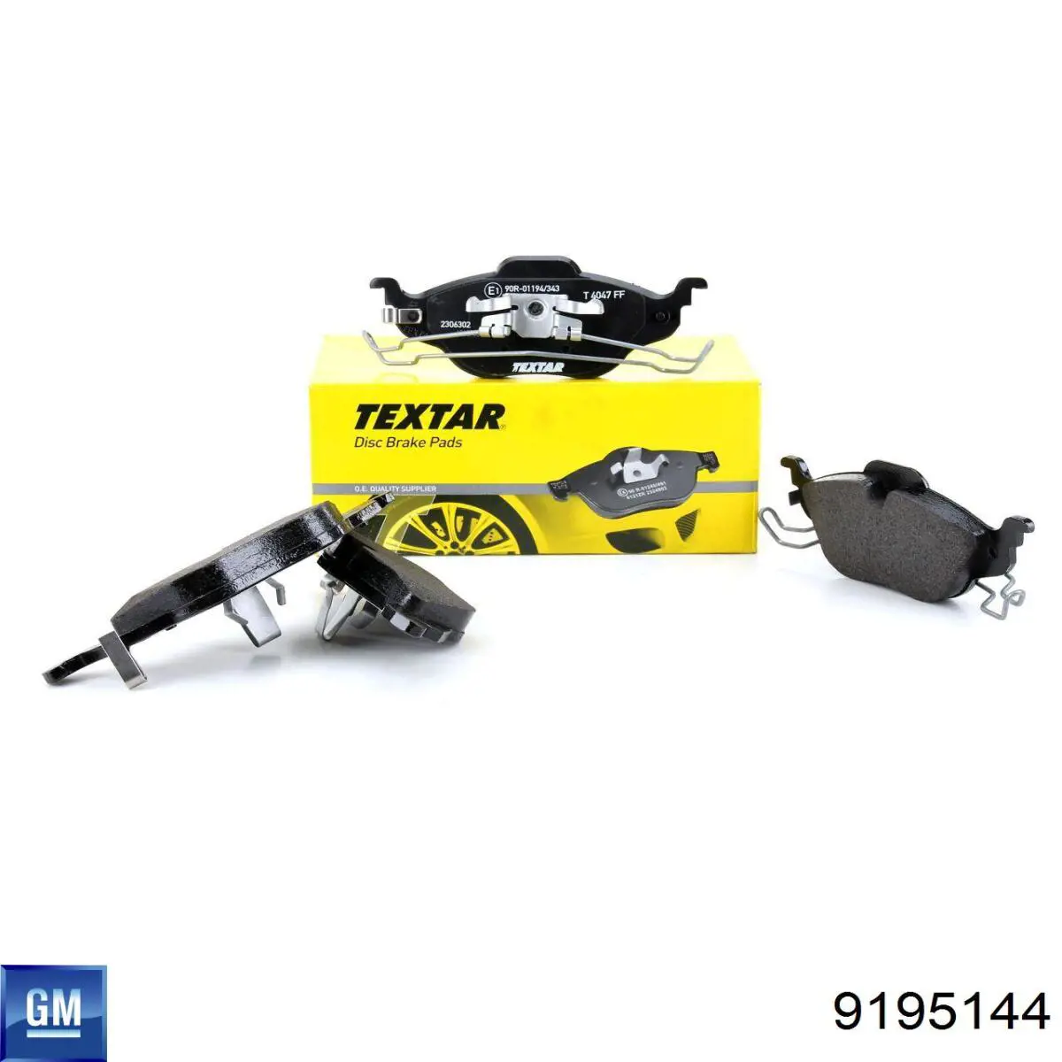 Передние тормозные колодки 9195144 General Motors