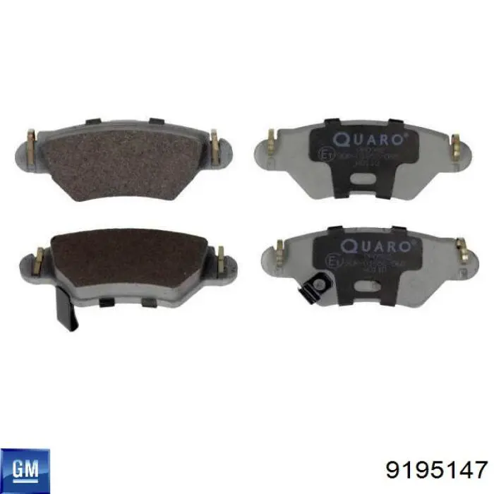 Купить 9195147 General Motors Колодки тормозные задние, дисковые