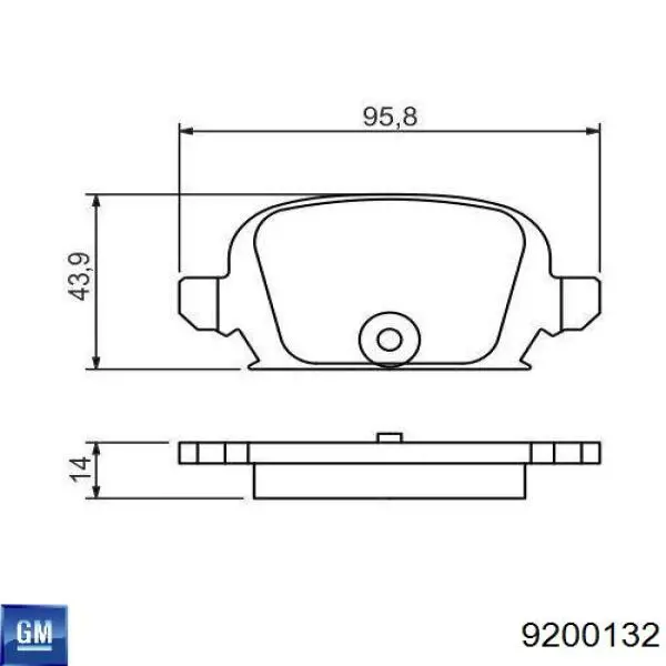 Колодки дисковые  General Motors 9200132 цена, от 15.91 USD