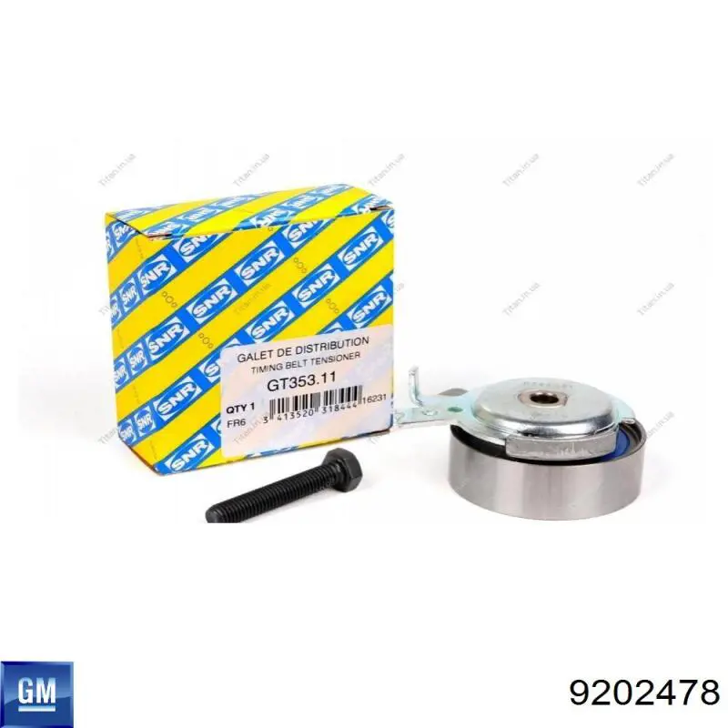 Ролик натяжителя ремня газораспределения General Motors 9202478 цена, от 16.56 USD