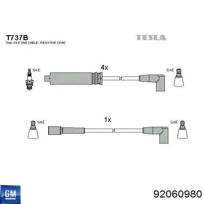 92060980 General Motors Провода высоковольтные