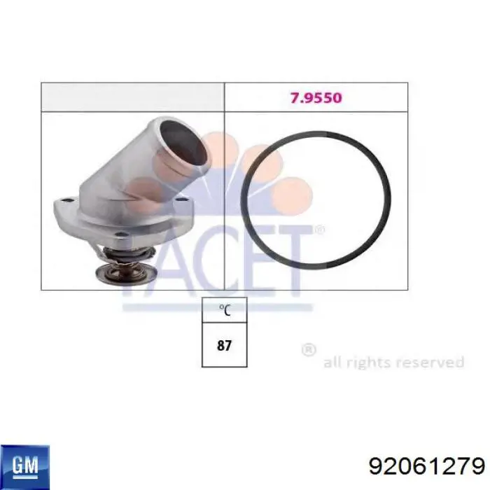 Купить 92061279 General Motors Автомобильный термостат