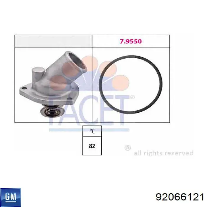 Прокладка термостата General Motors 92066121 цена, от 0.90 USD