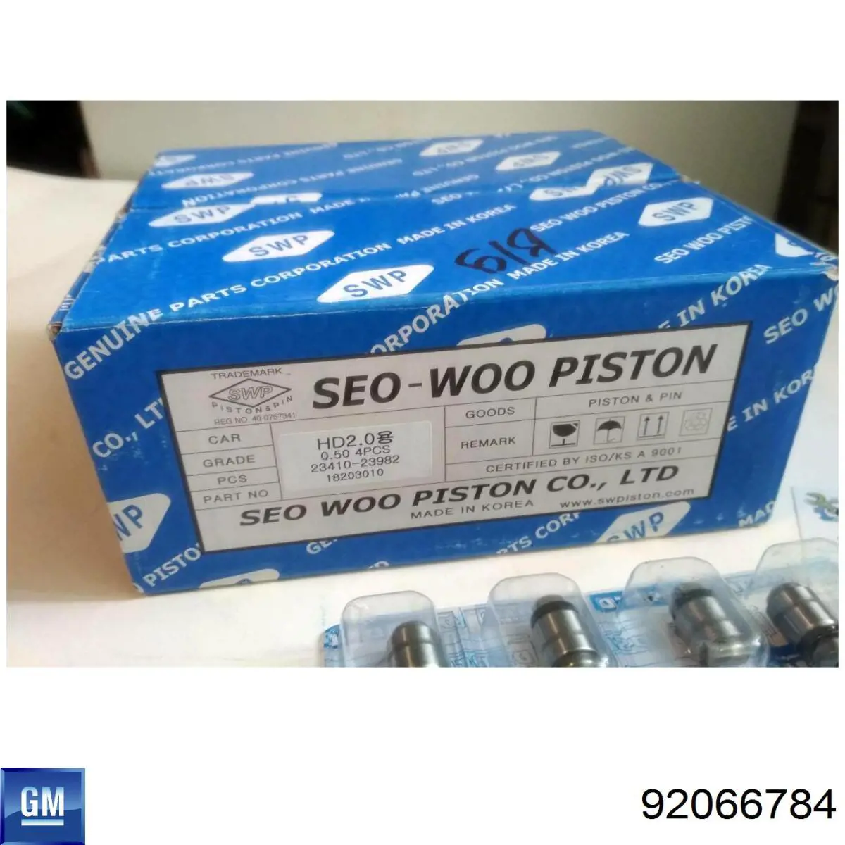 Купить 92066784 General Motors Поршень с пальцем без колец, 2-й ремонт (+0,50)
