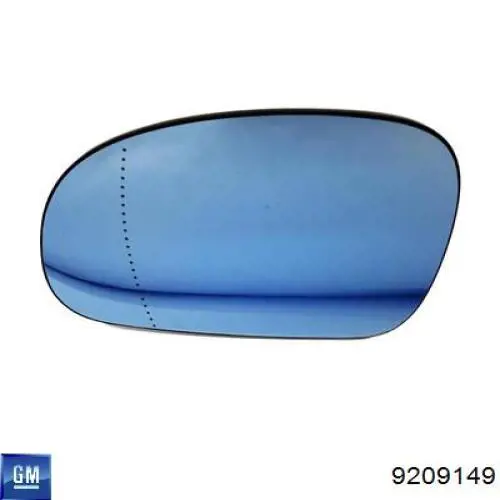 9209149 General Motors зеркальный элемент зеркала заднего вида левого