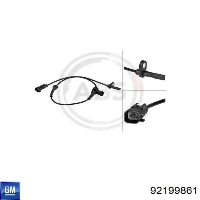 Передний датчик АБС General Motors 92199861 цена, от 23.69 USD