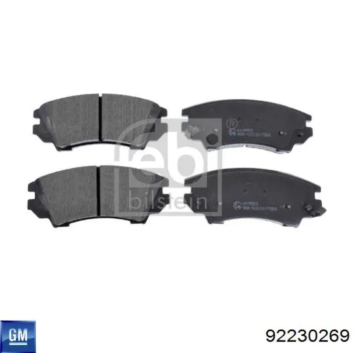 92230269 General Motors Колодки передние