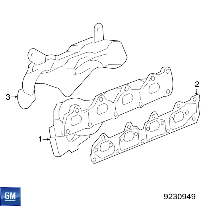 Прокладка коллектора 9230949 General Motors