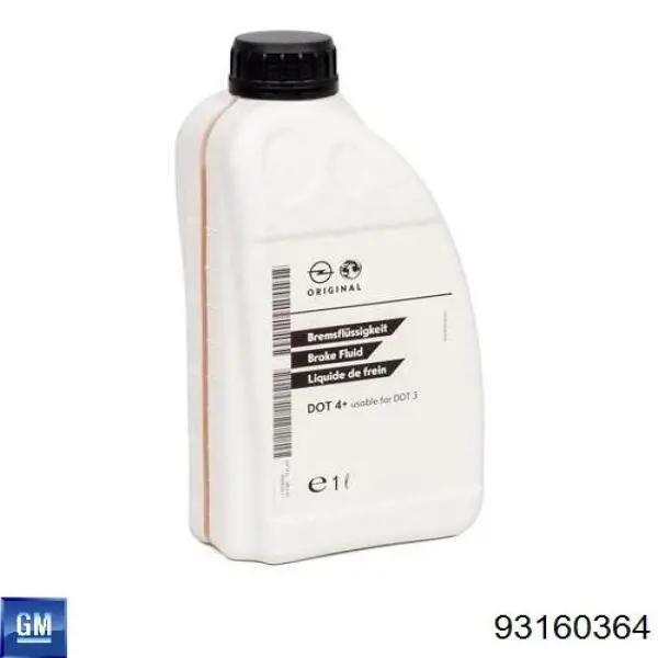Жидкость тормозная General Motors BRAKE FLUID DOT 4 1 л (93160364)