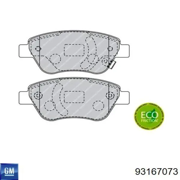 Колодки General Motors 93167073 цена, от 21.07 USD