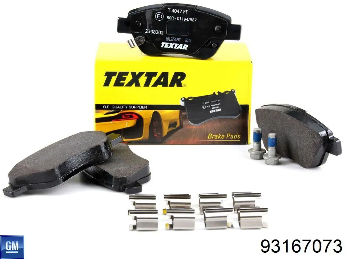 Передние тормозные колодки 93167073 General Motors