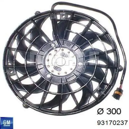 93170237 General Motors ventilador elétrico de esfriamento montado (motor + roda de aletas)