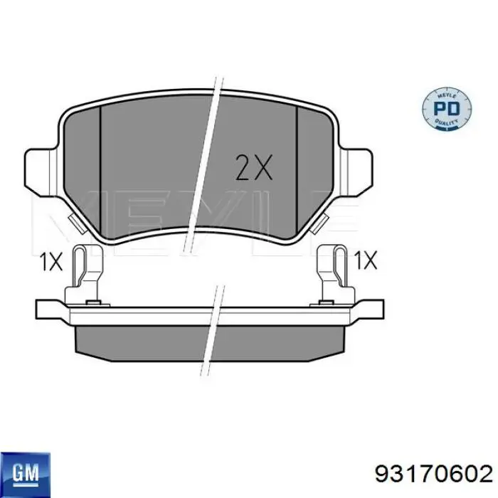 Колодки дисковые  General Motors 93170602 цена, от 16.93 USD
