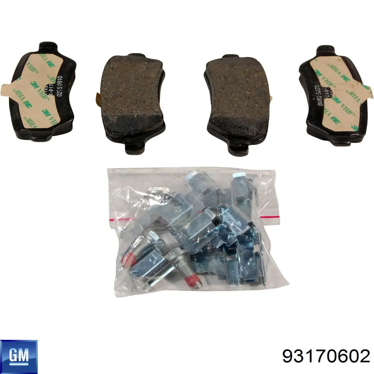 Задние дисковые колодки General Motors 93170602