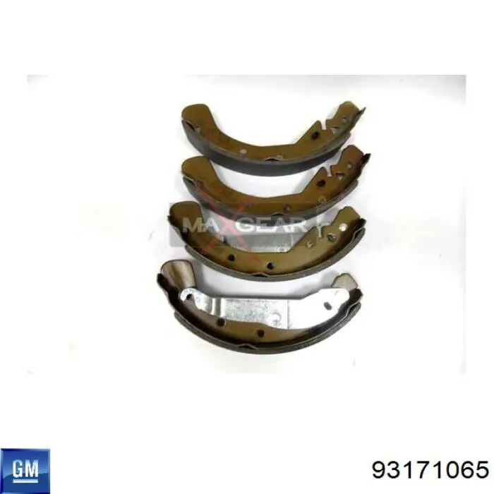 Купить 93171065 General Motors Задние барабанные тормозные колодки