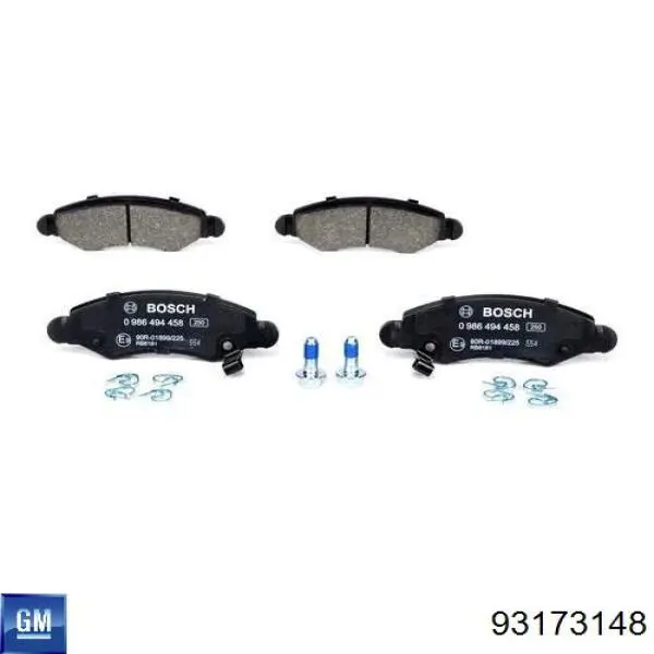 93173148 General Motors Колодки передние