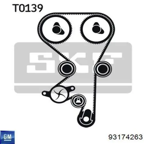 93174263 General Motors Комплект ремня ГРМ