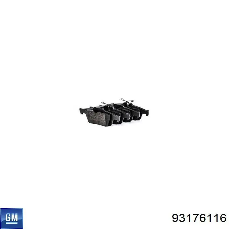 Купить 93176116 General Motors Колодки тормозные задние, дисковые