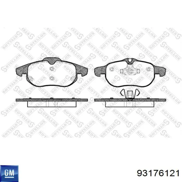 Купить 93176121 General Motors Колодки тормозные