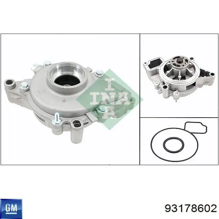 Помпа охлаждения General Motors 93178602 цена, от 47.19 USD