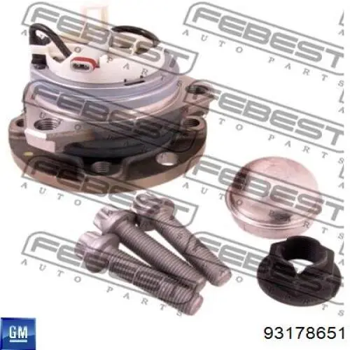 Ступицы передних колес General Motors 93178651 цена, от 92.24 USD