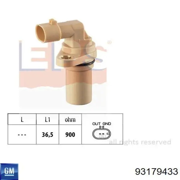 Купить 0046798352 Fiat/Alfa/Lancia Датчик оборотов коленвала