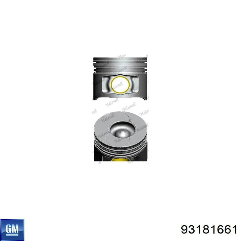 624060 Opel поршень в комплекте на 1 цилиндр, 2-й ремонт (+0,50)