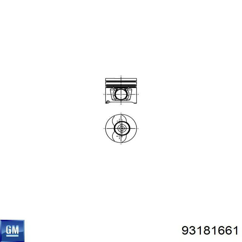 Поршень в комплекте на 1 цилиндр, 2-й ремонт (+0,50) General Motors 93181661 цена, от 91.36 USD