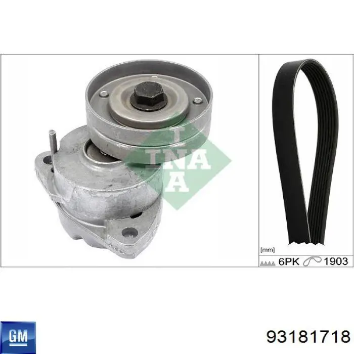 Купить 93181718 General Motors Ремень генератора