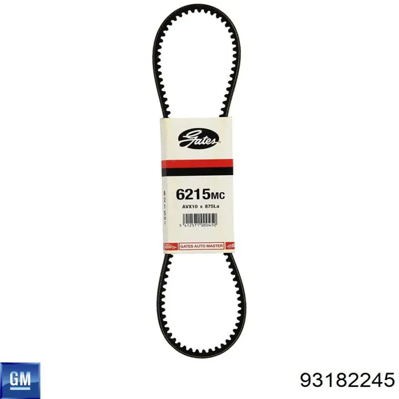 Ремень генератора 93182245 General Motors