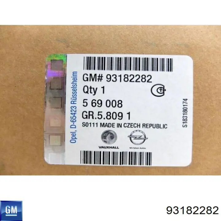 93182282 General Motors диск тормозной передний