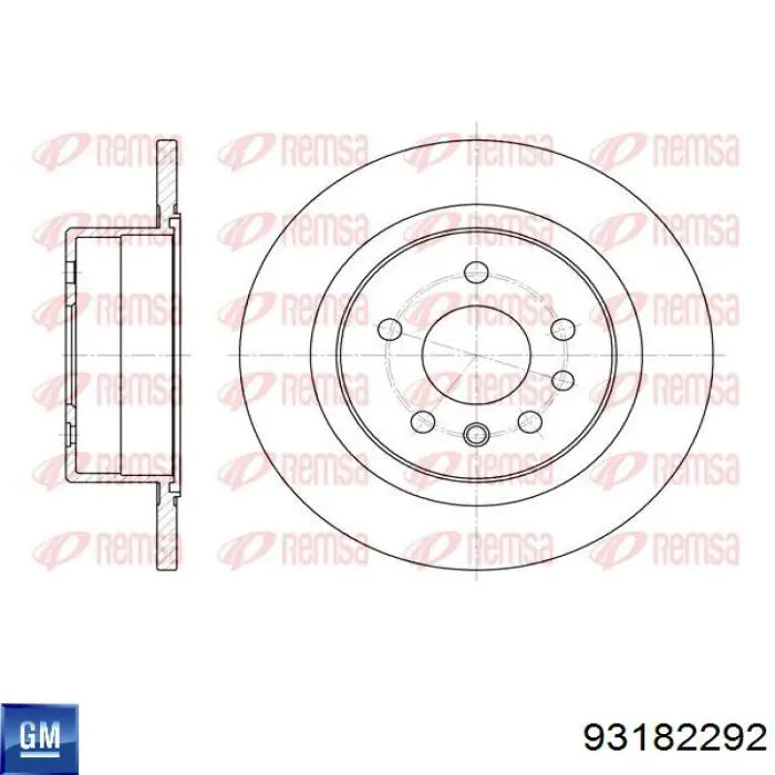 93182292 General Motors Дисковый тормоз
