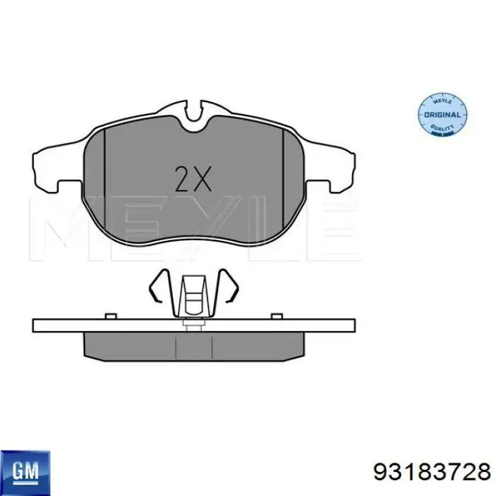 93183728 General Motors Колодки передние