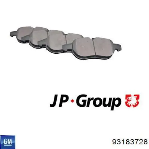 Передние тормозные колодки 93183728 General Motors